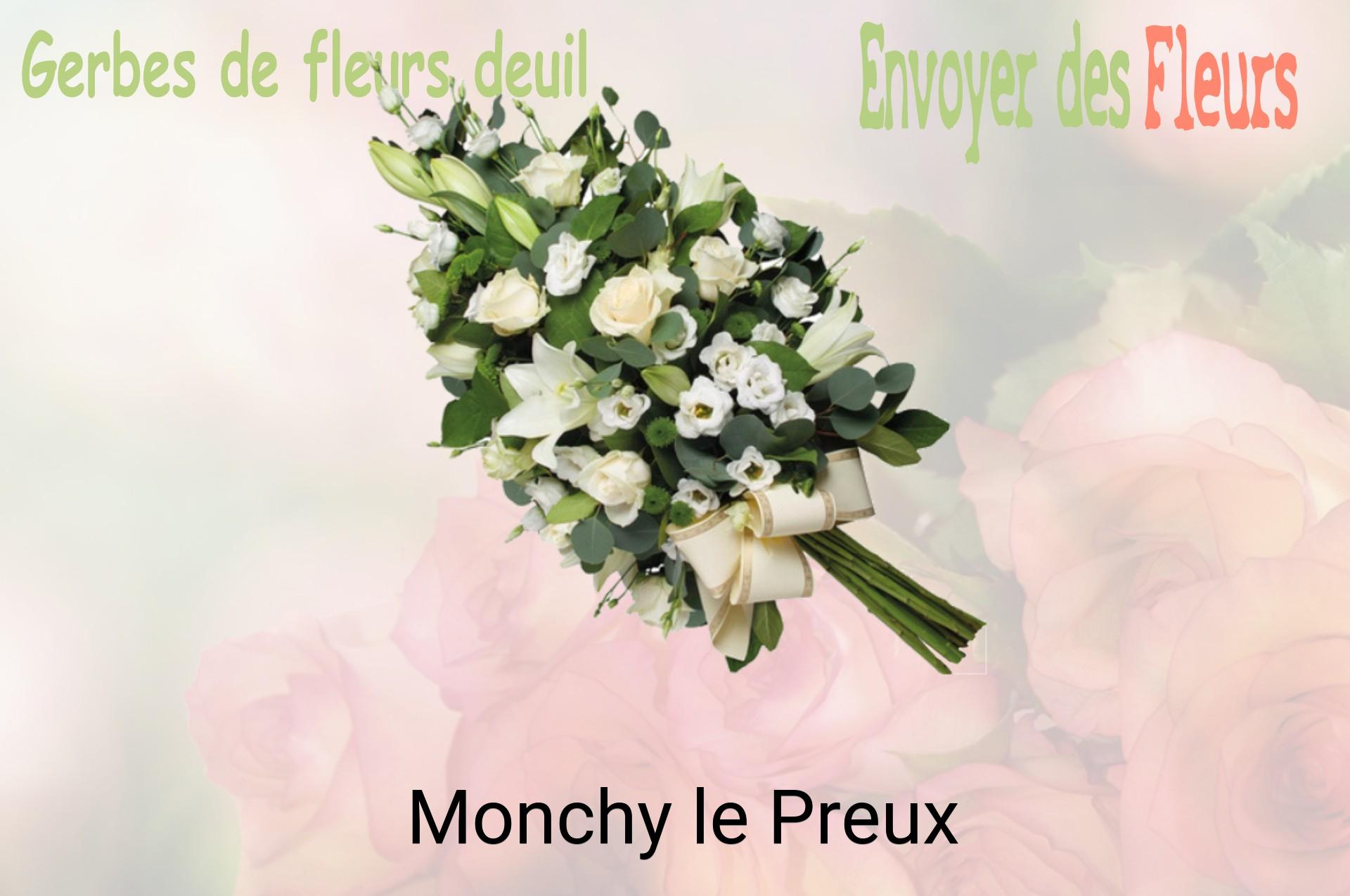 Gerbe de fleurs de deuil livrée à Monchy-le-Preux